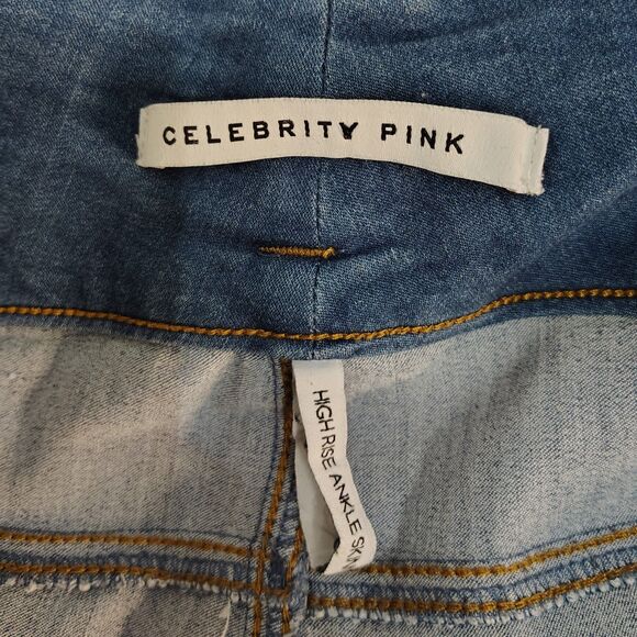CELEBRITY PINK High Rise Ankle Skinny Sz 20 Women's Distressed Stretch Jeans - Picture 3 of 4